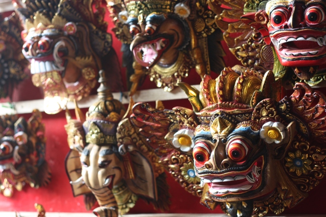 Masques traditionnels, Ubud, Bali
